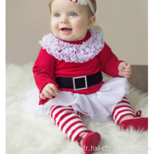 Beaux vêtements de Noël de filles de bébé d&#39;enfants de XMAS